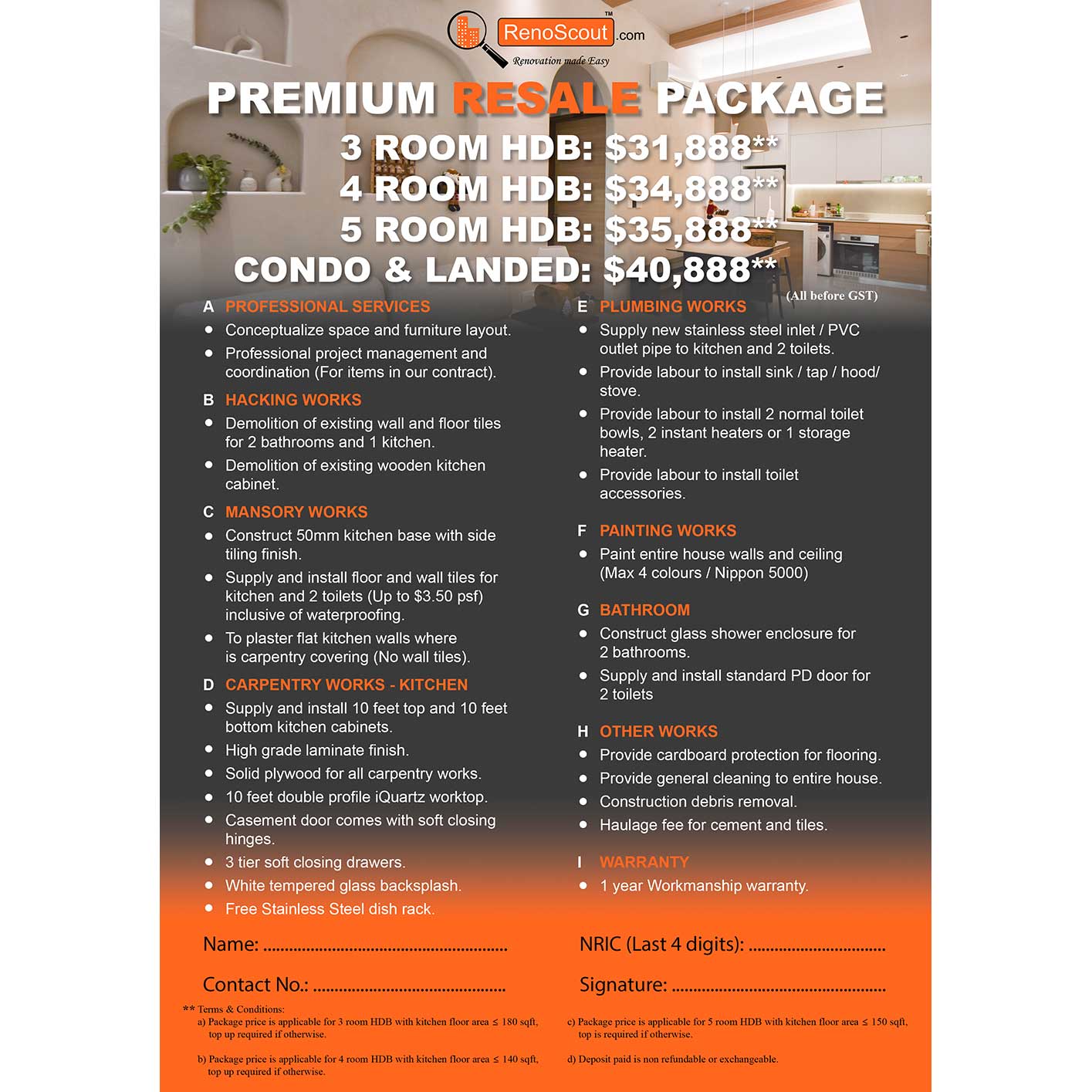 3 ROOM RESALE HDB (10% Deposit)